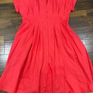 Ava & Viv Vibrant Red Midi Dress